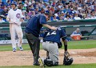 Martin Maldonado. Cubs v Brewers 9/17/16  Martin Maldonado injured. Cubs vs Brewers at Wrigley Field, Cubs lose 11-3. : 2016, Baseball, Brewers, Cubs, MLB, Wrigley Field