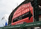 CubsVsPirates082916-5509  Wrigley Field Sign. Cubs beat Pirates 8-7 in 13 innings at Wrigley Field : 2016, Baseball, Cubs, MLB, Night, Pirates, Wrigley Field, night game