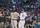 Rizzo. Cubs v Pirates, 2016  Anthony Rizzo and Josh Bell at 1st base. Cubs beat Pirates 8-7 in 13 innings at Wrigley Field : 2016, Baseball, Chicago, Cubs, Cubs vs Pirates, IL, MLB, Pittsburg Pirates, Wrigley Field