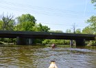 DesPlainesRiverRace052216-5297  Deerfield Road. 7.4 miles to go. Kayaking the Des Plaines River from Libertyville to Mt Prospect.  Des Plaines River Canoe and Kayak Marathon 2016 : 2016, Bridge, Des Plaines River, Des Plaines River Canoe and Kayak Marathon, Kayaking, paddling