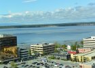 Anchorage050916-5119  Concierge Lounge, view from 20th Floor of Marriott looking North at the Knik Arm of the Cook Inlet and Port of Anchorage : 2016, 20th Floor, Alaska, Anchorage, Concierge Lounge