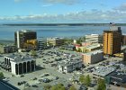 Anchorage050916-5120  Concierge Lounge, view from 20th Floor of Marriott looking North at the Knik Arm of the Cook Inlet and Port of Anchorage : 2016, 20th Floor, Alaska, Anchorage, Concierge Lounge