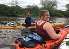 Jack, Liz  Jack and Liz near Palwalkee airport. Des Plaines River Canoe and Kayak Marathon, 2017 : 2017.kayaking, Des Plaines River, Des Plaines River Canoe and Kayak Marathon, paddling