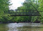Pedestrian Bridge  Pedestrian Bridge from Wright Woods. Des Plaines River Canoe and Kayak Marathon, 2017 : 2017.kayaking, Des Plaines River, Des Plaines River Canoe and Kayak Marathon, paddling