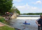 Portage at North Aurora Dam, Fox River  North Aurora Dam. Fox River Canoe Kayak Race from St Charles to Aurora : 2017, Fox River, Fox River Canoe and Kayak Race, Fox Valley Park District, Kayaking, paddling